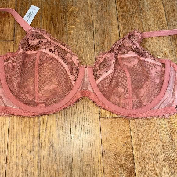 Adore Me Underwire Lace Bra's size 38DD New Black, Rose New With Tags - Picture 7 of 7